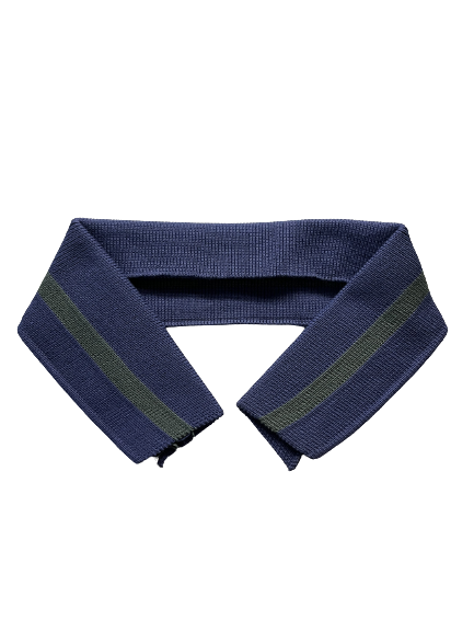 Col pour polo bleu barbeau et vert