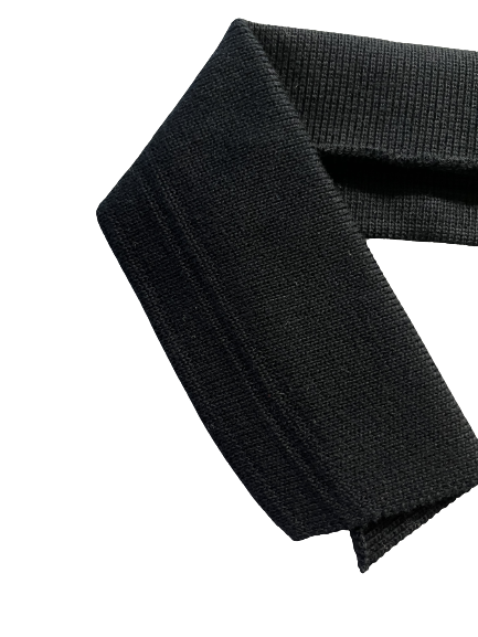 Col pour polo noir ottoman zoom