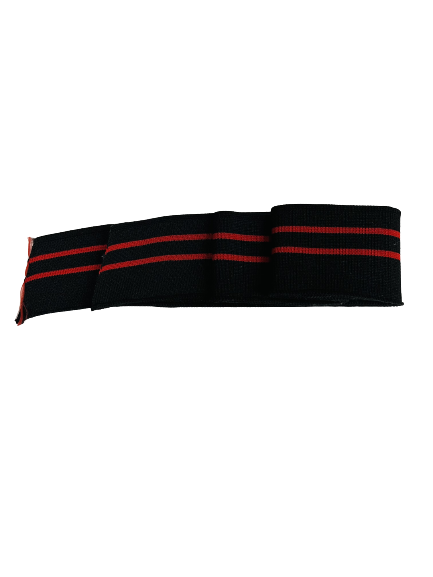 Manchette noire avec rayures rouge