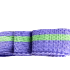 Manchette lilas avec rayures vertes zoom