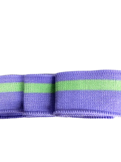 Manchette lilas avec rayures vertes zoom