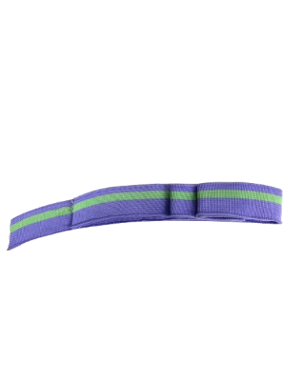 Manchette lilas avec rayures vertes