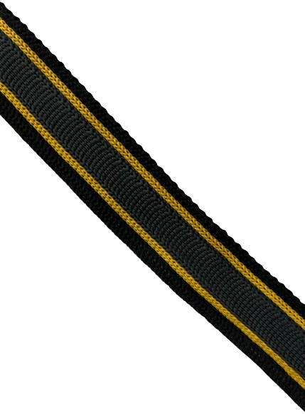 Bande intarsia grise, jaune et noire