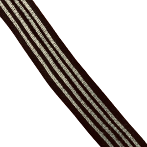 Bande intarsia marron et noir