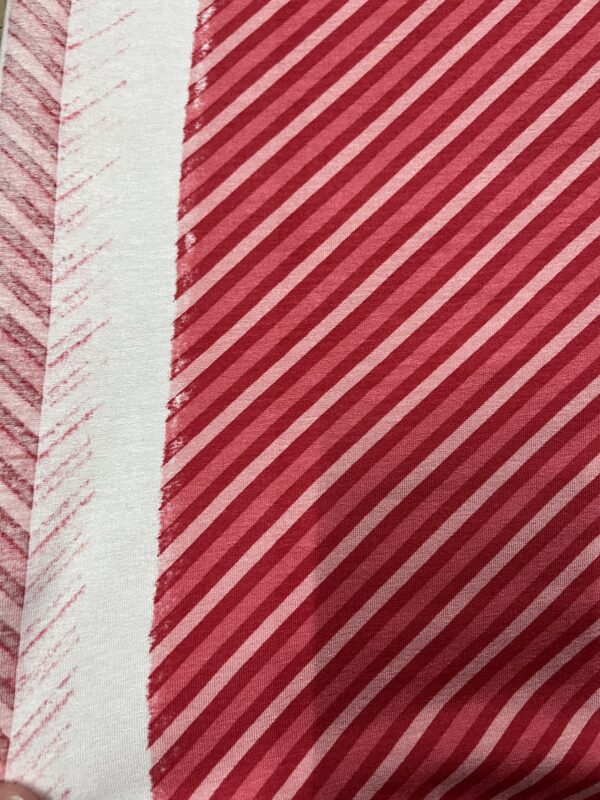 coupon jersey rayures roses