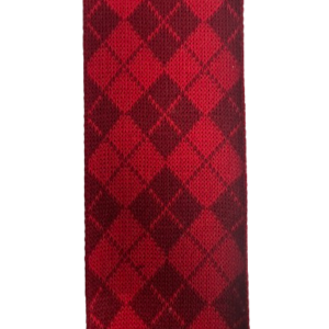 Tissu tricot carreaux rouges