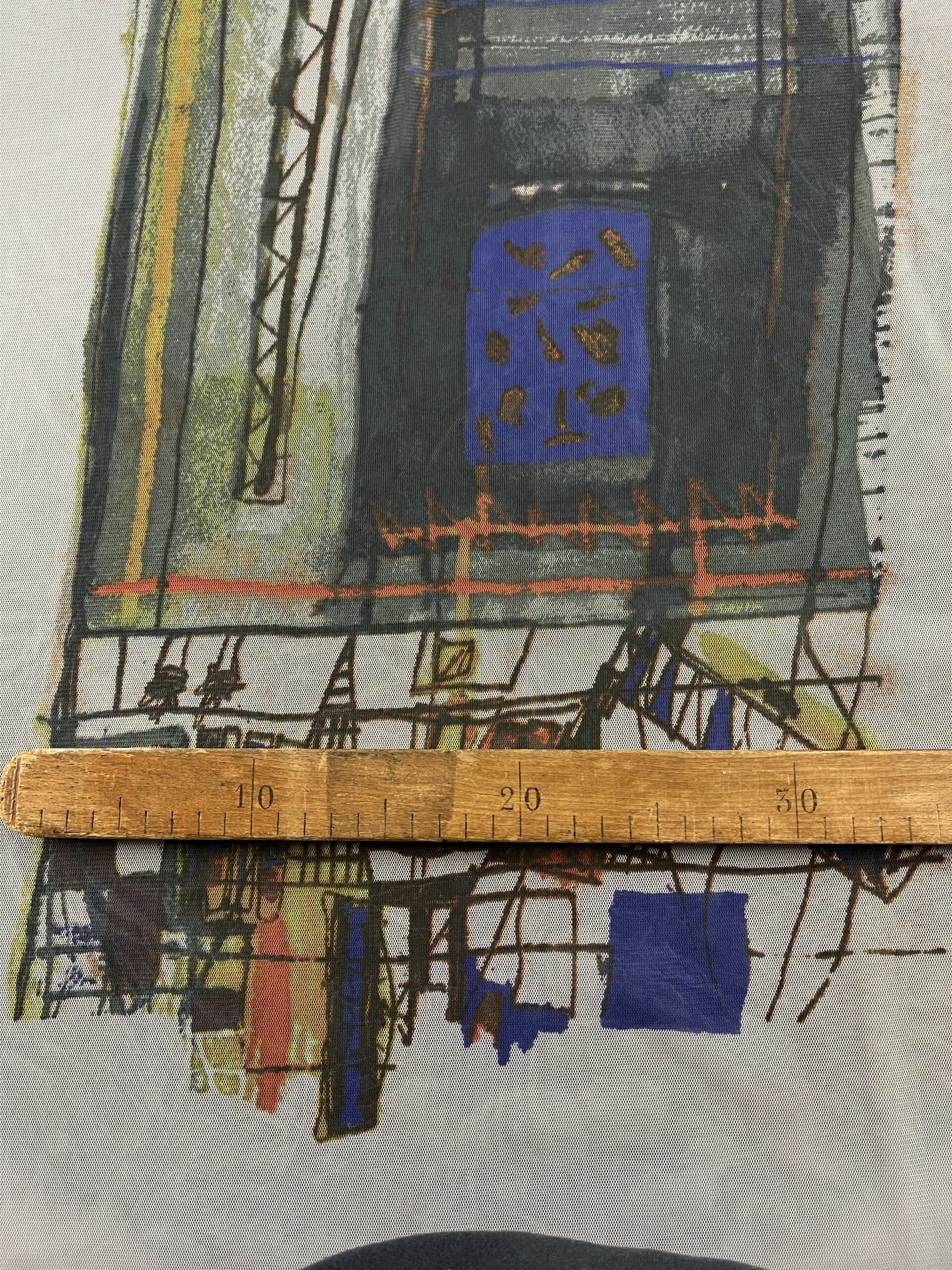 Tissu voile polyester vitrail