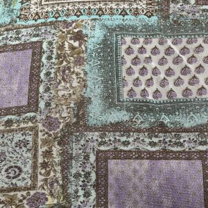 Tissu polyester motif bohème